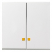 Клавиша 2-ая с подсветкой для выключателей и кнопок System 55 Gira белый матовый