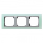 Рамка 3-ая Gira Event Матово-Зеленый цвет вставки Алюминий