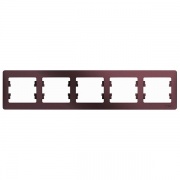 Рамка Glossa 5-постовая , горизонтальная, баклажановый