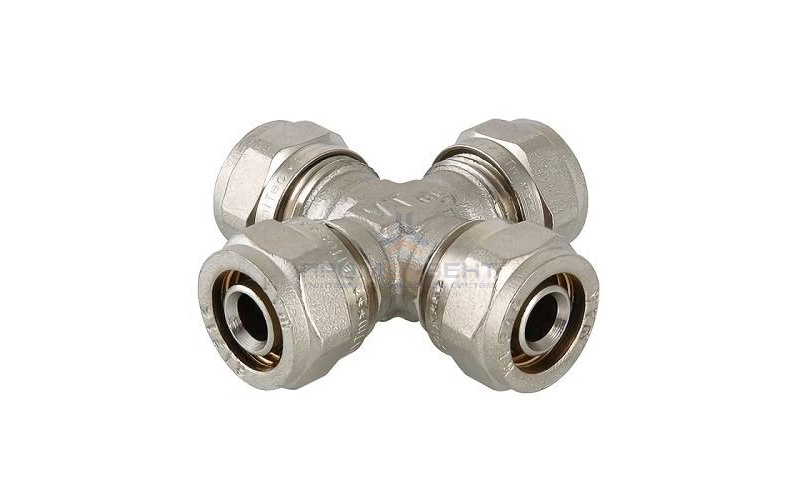 Крестовина VALTEC VTm.341 - 16  (винтовая, для металлопластиковых труб)