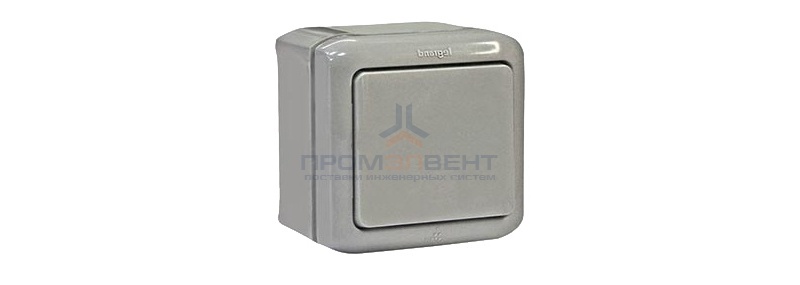 Переключатель IP44 Legrand Quteo серый