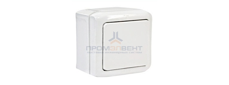 Переключатель IP44 Legrand Quteo белый