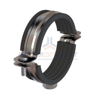 Хомут для средних нагрузок 6", c изоляцией