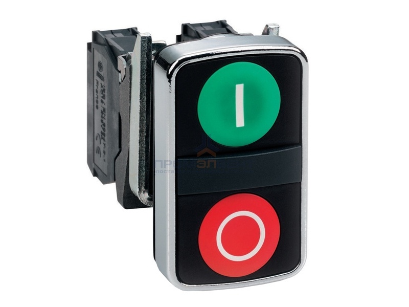 Двойная кнопка Schneider Electric XB4BL73415 с маркировкой 22мм